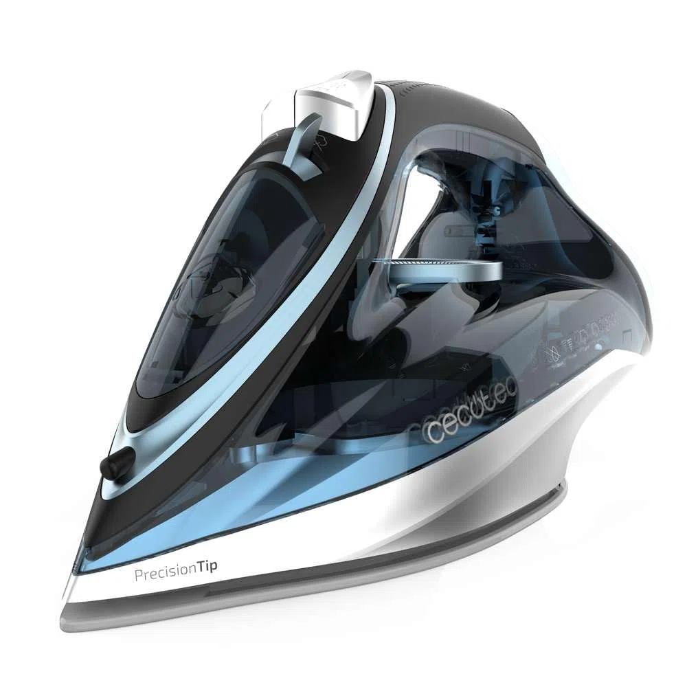 Cecotec Plancha Horizontal IronHero 2600 Vital con 2600 W, Tecnología Power Steam, Golpe de Vapor 200 g/min, Suela Turbo Slide, Sistema Antigoteo, Cyclo Clean, Filtro Antical, Precision Tip