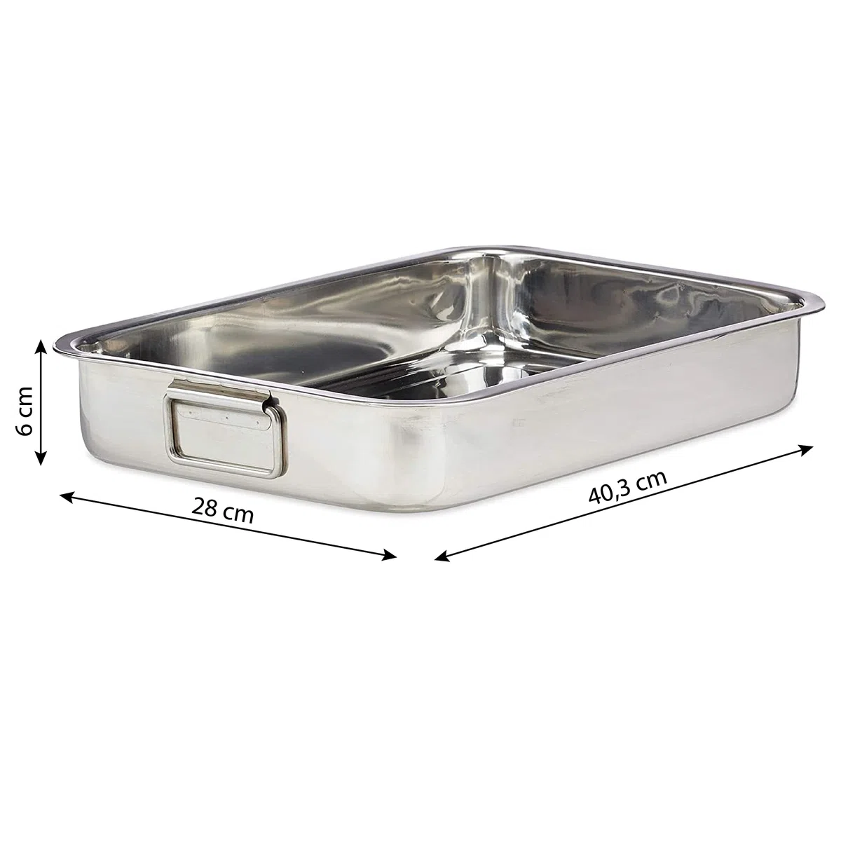 Menax - Bandeja Horno Universal Acero Inoxidable - Fuente para Horno con Rejilla - Bandejas Acero Inoxidable para Horno - Rustidera de Horno con Rejilla Inox - 40 cm