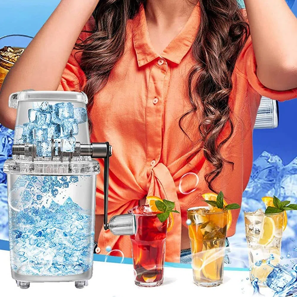 Ice Crusher Manuelle Ice Crusher Machine1.25L EismüHle Ice-Cube Drinks Chopper,Haushaltsbedarf,Sommerbedarf