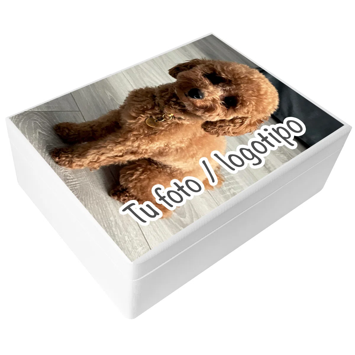 Creative Deco Blanca Caja con tu Foto Personalizado - Idea de Regalo Personalizada | Cajas Madera de Recuerdos Personalizadas | Para Mujeres, Hombres y Parejas | Personalizados para Cumpleaños Fiestas