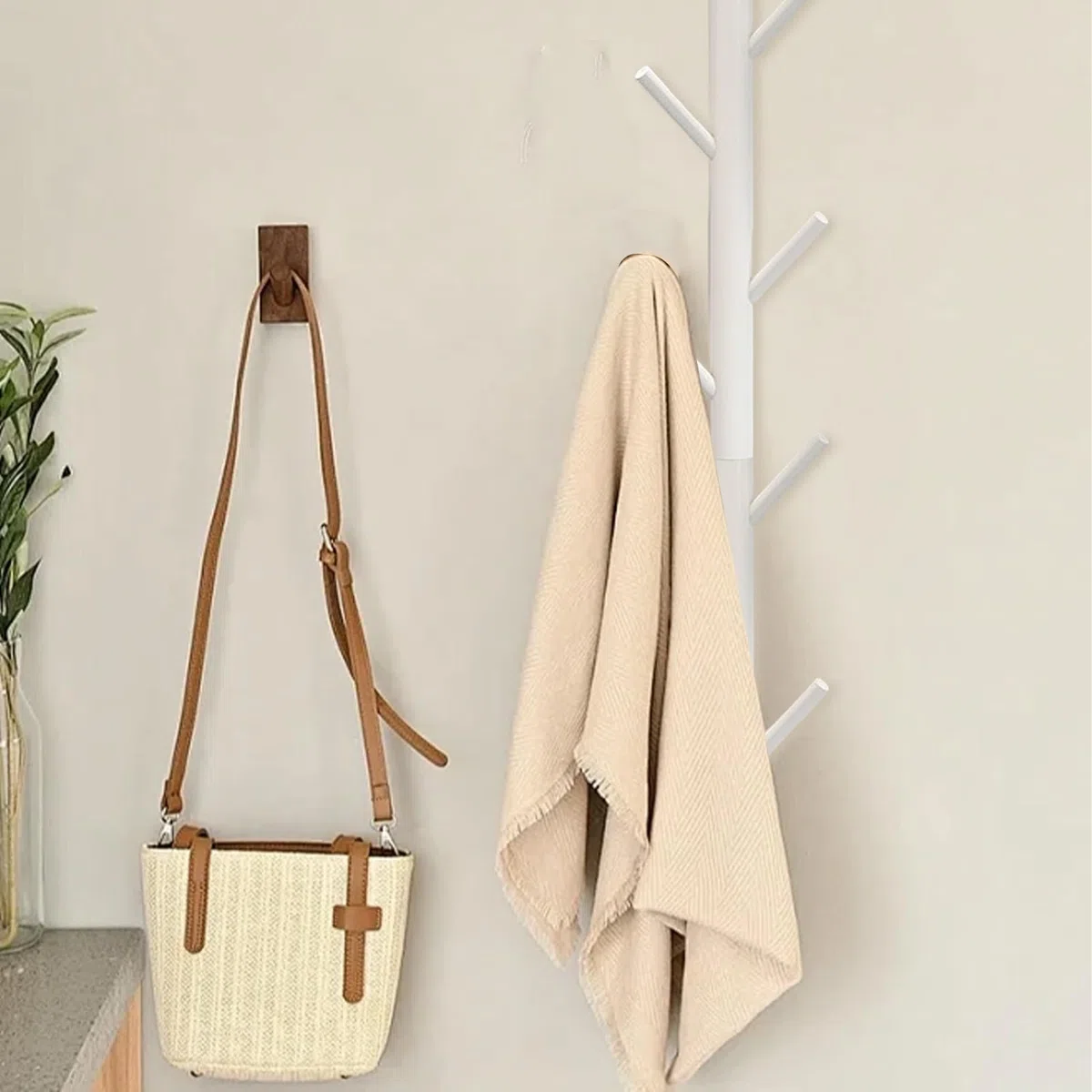 Perchero De Pared - Perchero Vertical | Ganchos Verticales Para Gorras, Gancho Utilitario Para Ahorrar Espacio, Colgador De Toallas, 1 Pieza, Organizador De Ropa Decorativo, Solución Para Colgar Chaqu