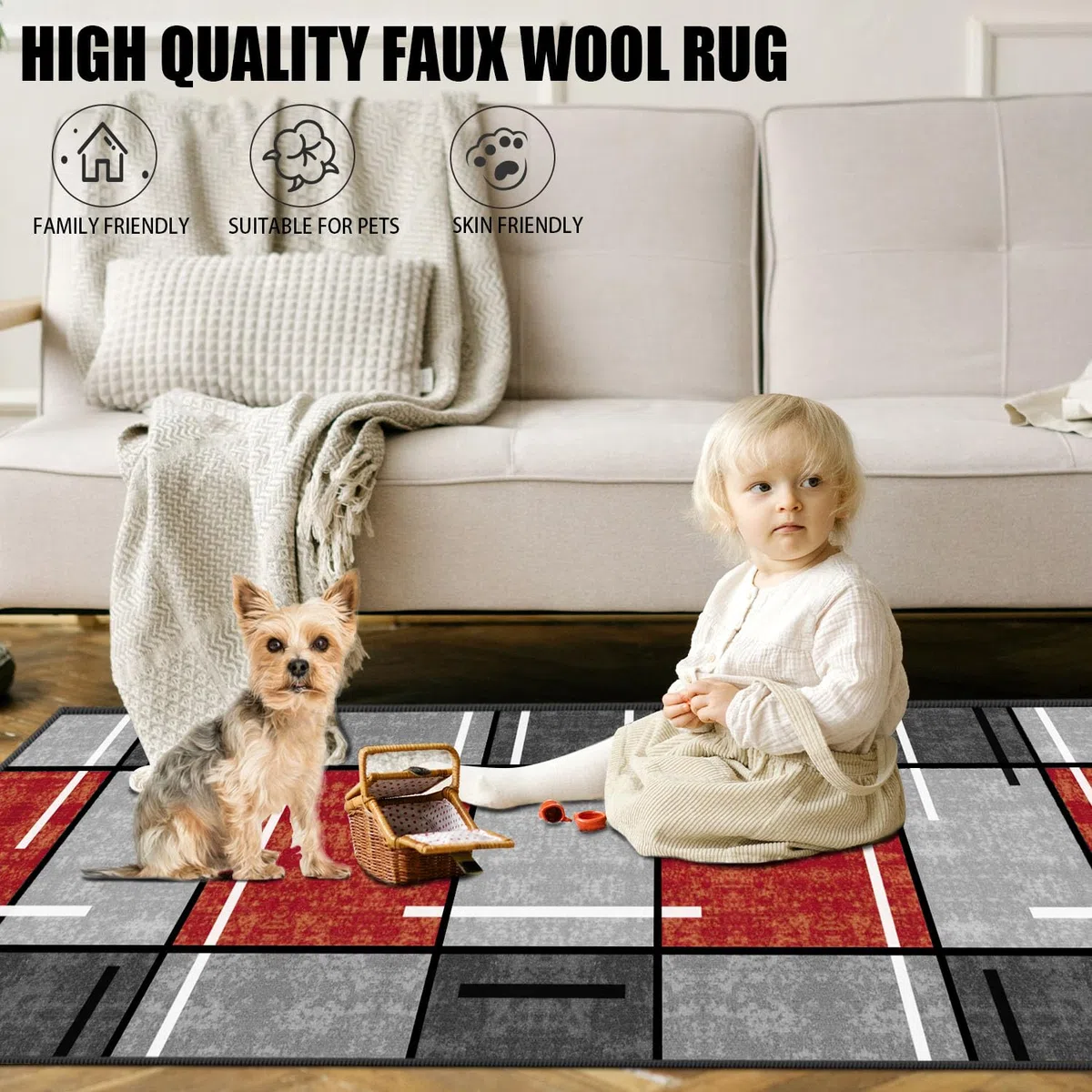 WTHYGB Alfombra de pasillo de 2 x 5 pies, antideslizante, lavable a máquina, para entrada, interior, alfombra larga y moderna, alfombra de pelo bajo de 6 mm para dormitorio, lavandería, cocina