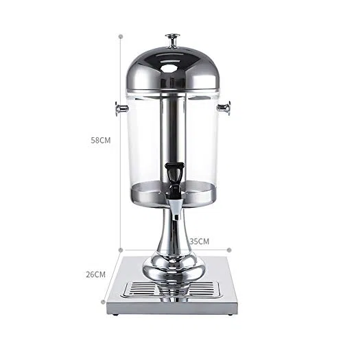 Dispensador de bebidas de cristal con soporte para grifo, para cerveza, agua, jugo, cócteles y bebidas frías, ideal para fiestas y eventos
