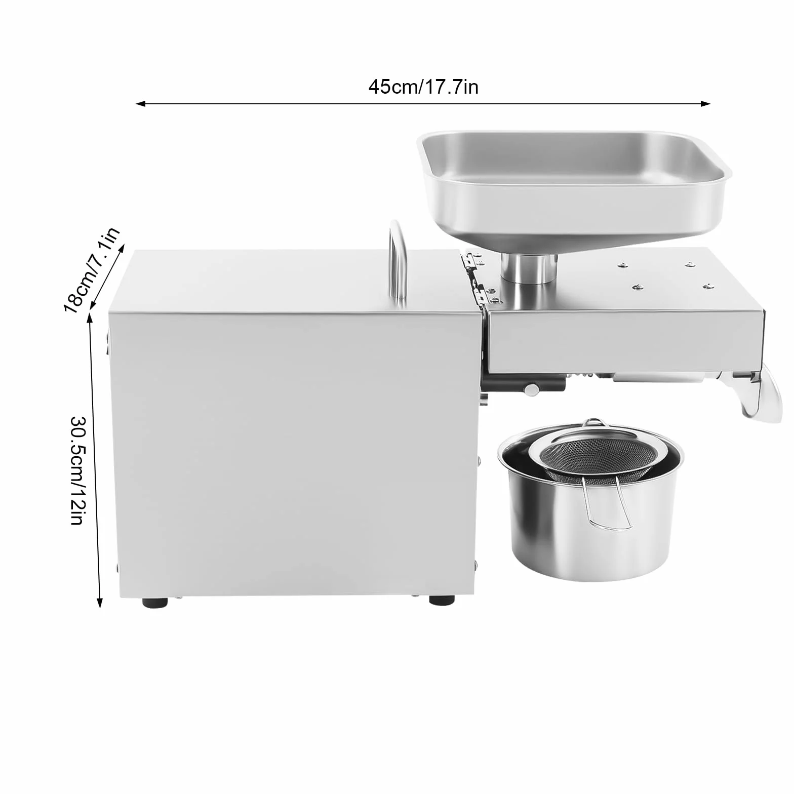 Prensa de aceite, prensa de fruta, extractor de aceite automático, calidad comercial, equipo de aceite orgánico para el hogar, para exprimir cacahuetes, semillas sésamo, colza, nueces, aceitunas, etc