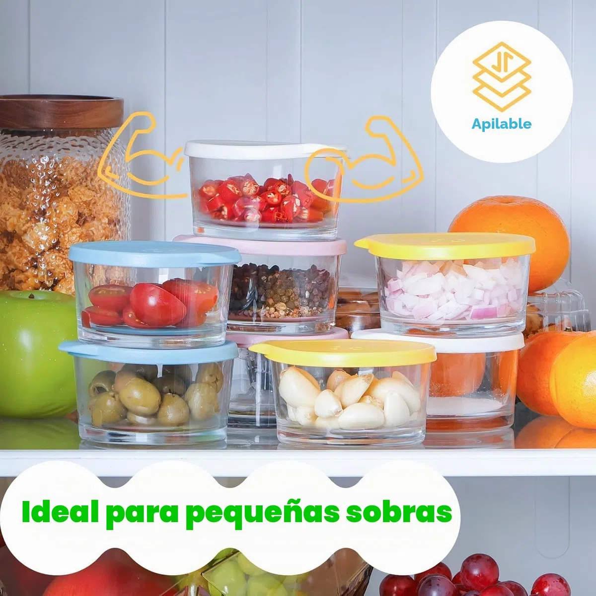 8 recipientes para aderezos para ensaladas, 200 ml, tarros pequeños con tapa, para aperitivos, salsas, especias, yogur, pudín