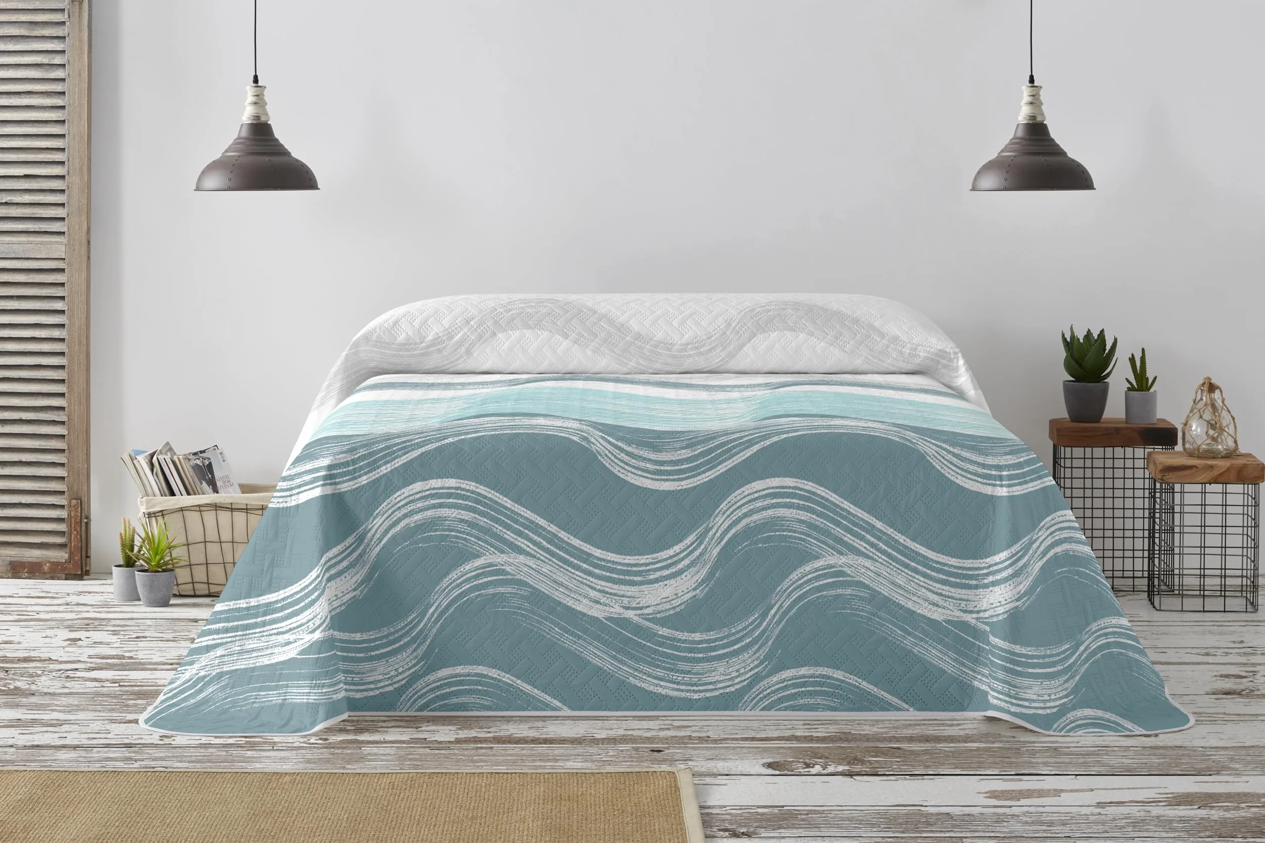 Degrees Home Paraiso – Colcha Boutí Fina para Todas Las Estaciones – Cubre Cama Multiusos Diseño Estampado Suave, Lavable y Ligero 100% Microfibra (180x260) – Ideal para Camas 90/105/135/150/180