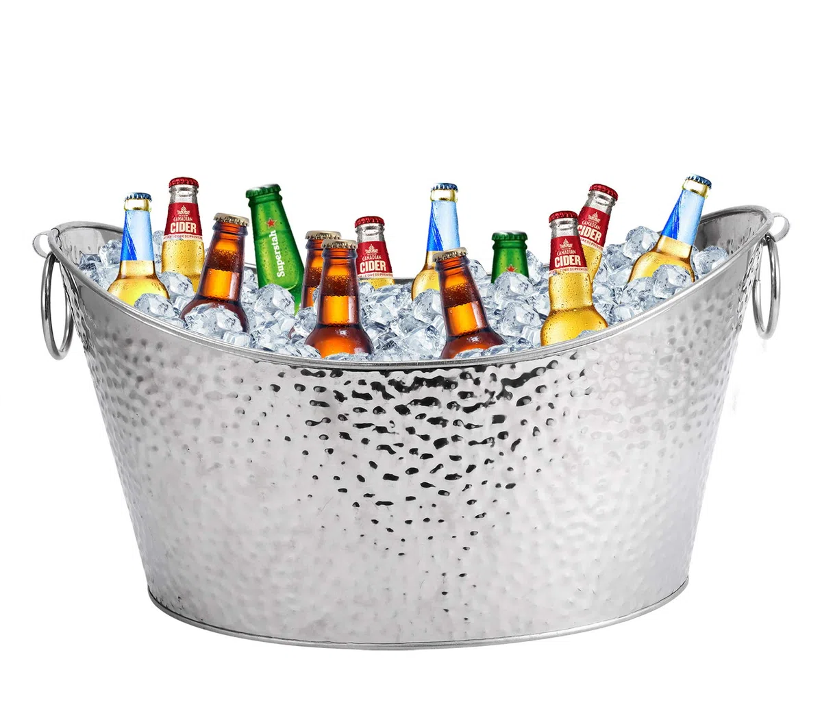 Cubos grandes de la bebida del cubo de hielo de las tinas de la bebida del acero inoxidable para las fiestas bodas 12L