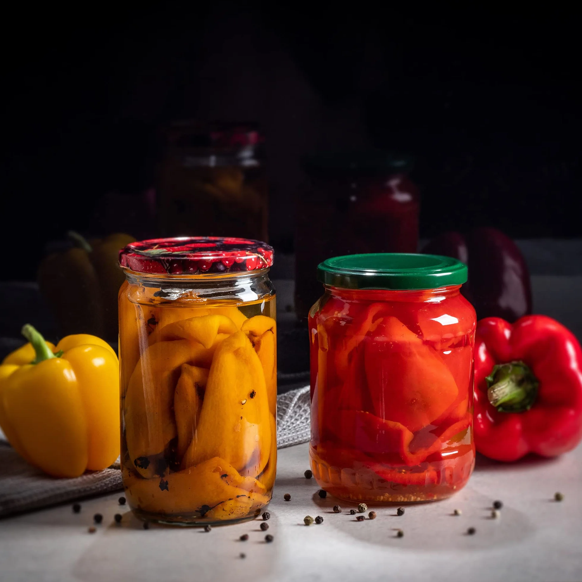 KADAX TO82 Winnie the Pooh - Juego de 64 tarros de cristal para conservas (720 ml, con tapa de rosca, para pepinos, verduras, levadura fermentada)