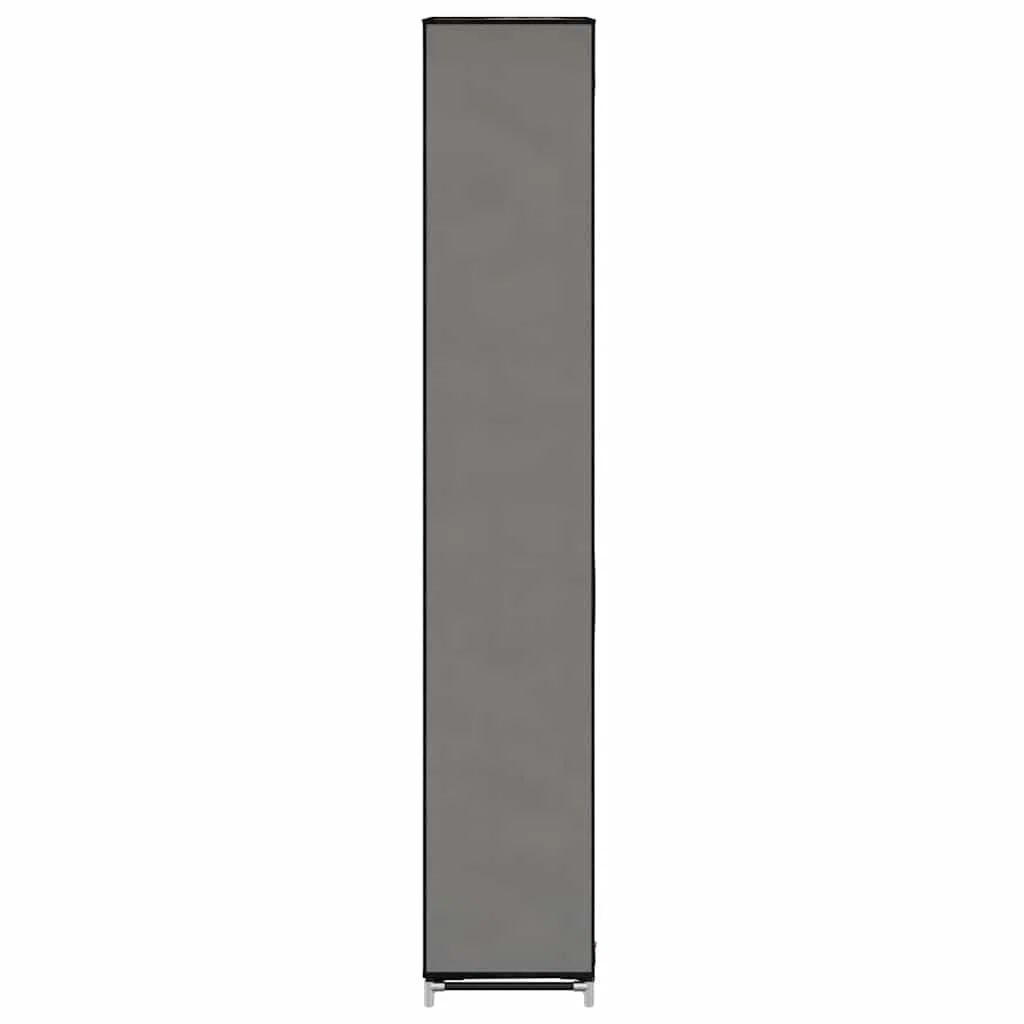 Zapatero con cubierta gris 57 x 29 x 162 cm de tela, 8 niveles para hasta 20 pares de zapatos, almacenamiento de zapatos con funda de tela no tejida