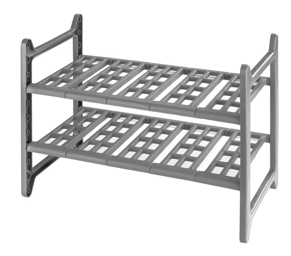 Wenko 2768010100 - Estantería para Armario de Fregadero (Distribución Ajustable, 44-82 x 39 x 28 cm), Aluminio y Plástico, Plateado