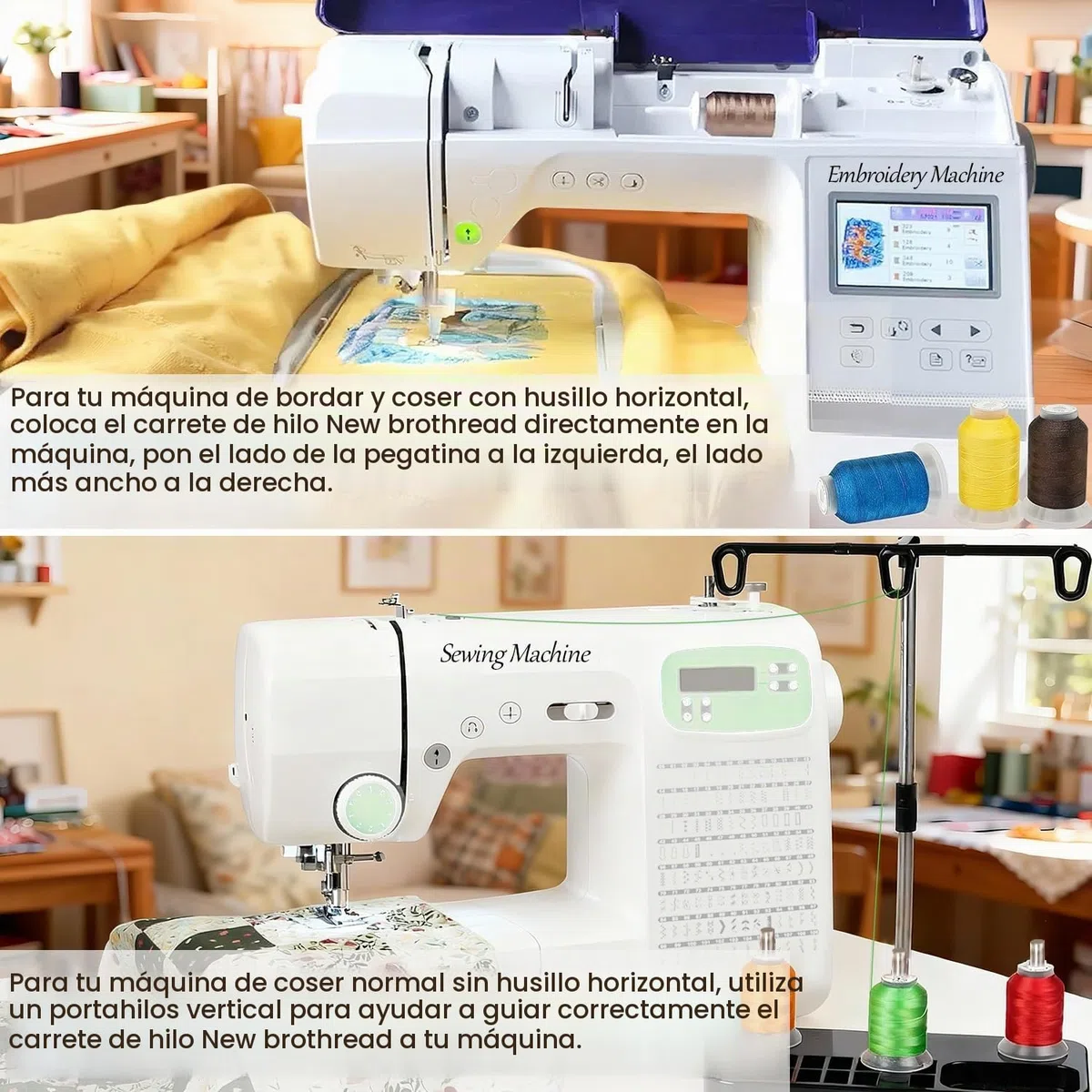 New brothread 30 Nuevos Janome Colores Poliéster Máquina Bordado Hilo 500M - Surtido 2