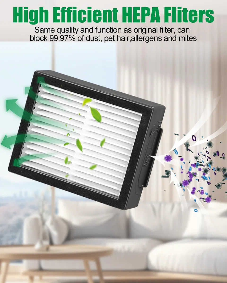 Accesorios de Recambios para iRobot Roomba Series E/I/J i7 i7+ j7 j7+ i3 i3+ i4 i4+ E5 E6 Aspiradora, Repuestos Compatibles con Roomba, 2 juegos de Cepillos Principales,8 Filtro,10 Cepillo Lateral