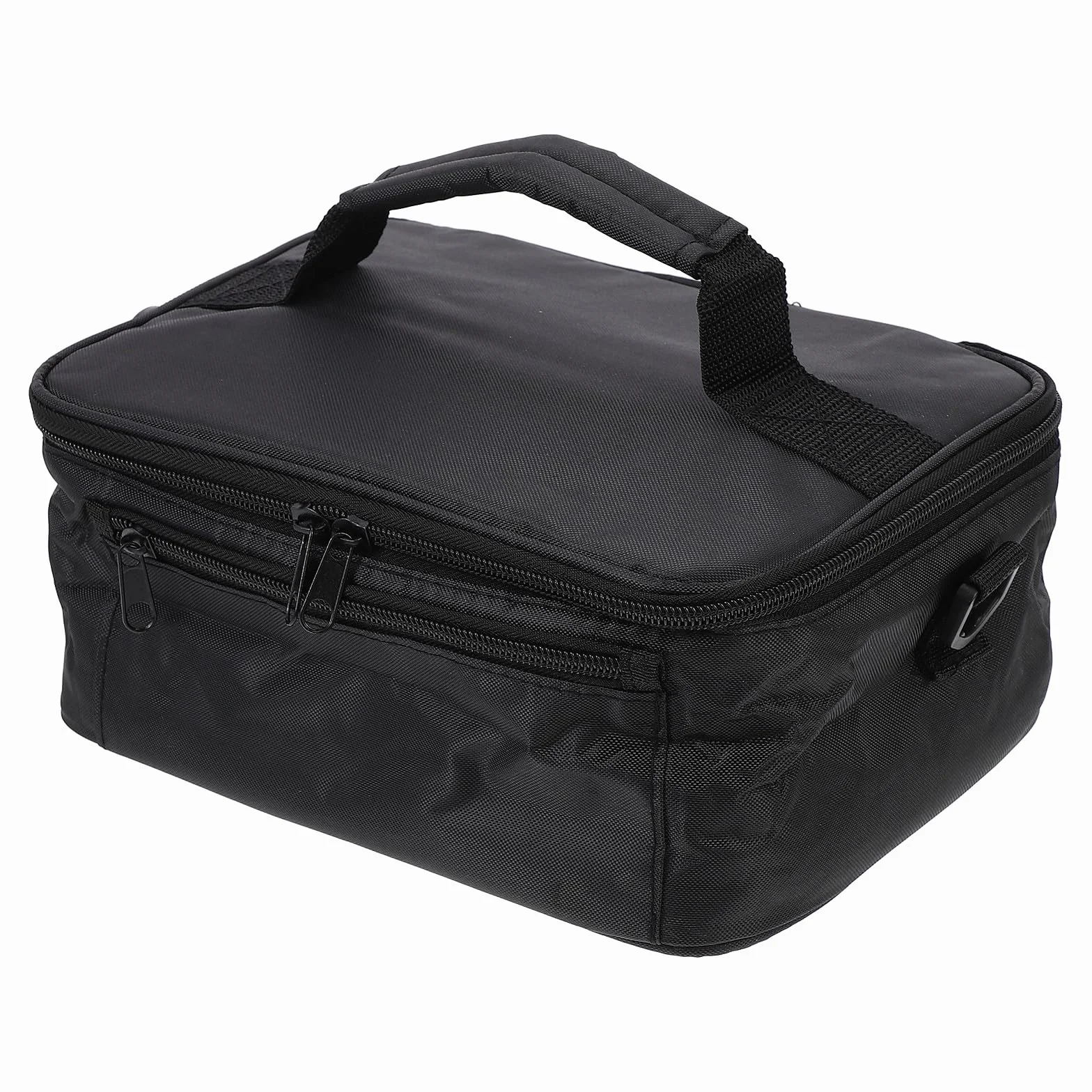 MAGICLULU Bolsa Térmica para Almuerzo Calefactora para Coche 12v, Bolsa Aislante de Oxford Aluminio, Tamaño Compacto, Color Negro, Portátil para Viajes, Oficina y Camping