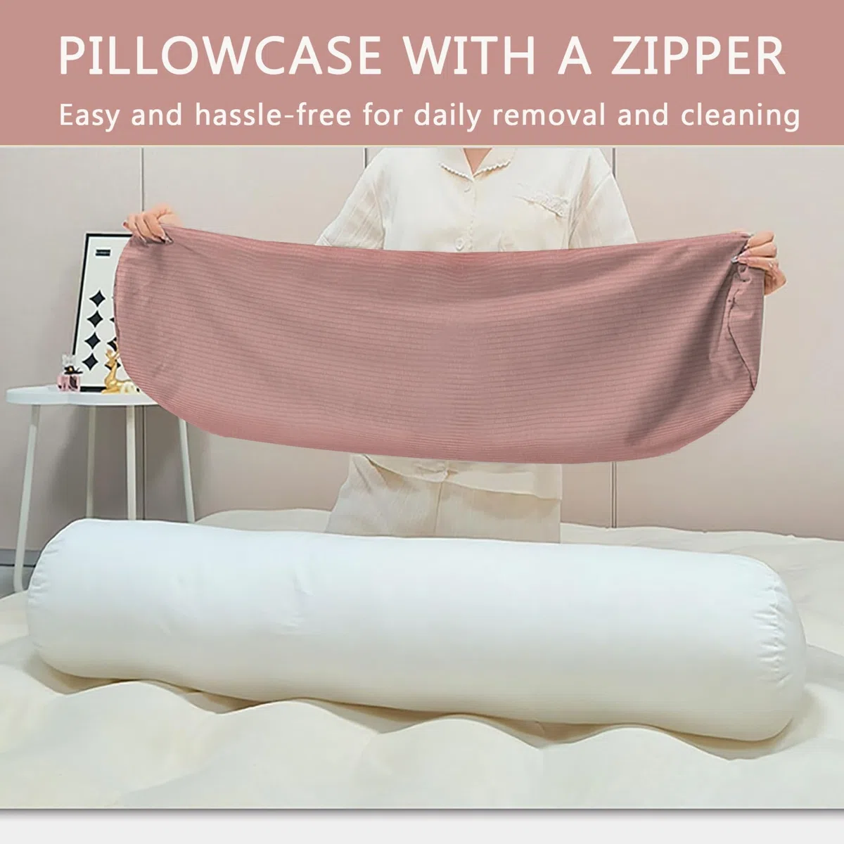 Fundas de Almohada Cilíndricas for El Cuello for Cama Decoración del Hogar Suave Cómodas(1,180x20cm)