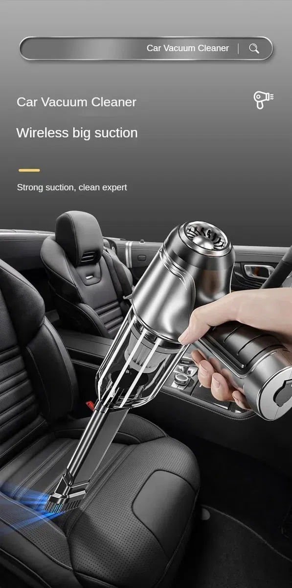 Aspirador Mano Aspiradora de Coche, Potente máquina de Limpieza, Accesorios para Coche, Aparato Limpiador inalámbrico para el hogar, soplador de succión Fuerte Portátil Aspiradores(LUC6645-2)