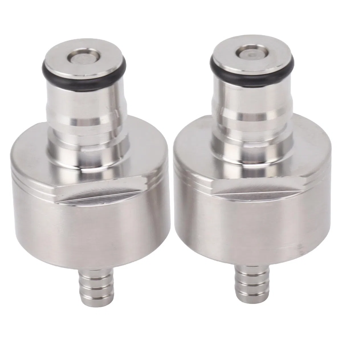 Yosoo Health Gear Tapa de carbonización para botellas de PET, 2 unidades de acero inoxidable con tapa de carbonización, carbonatación forzada, relleno de botella de PET, tapón de acoplamiento de CO2