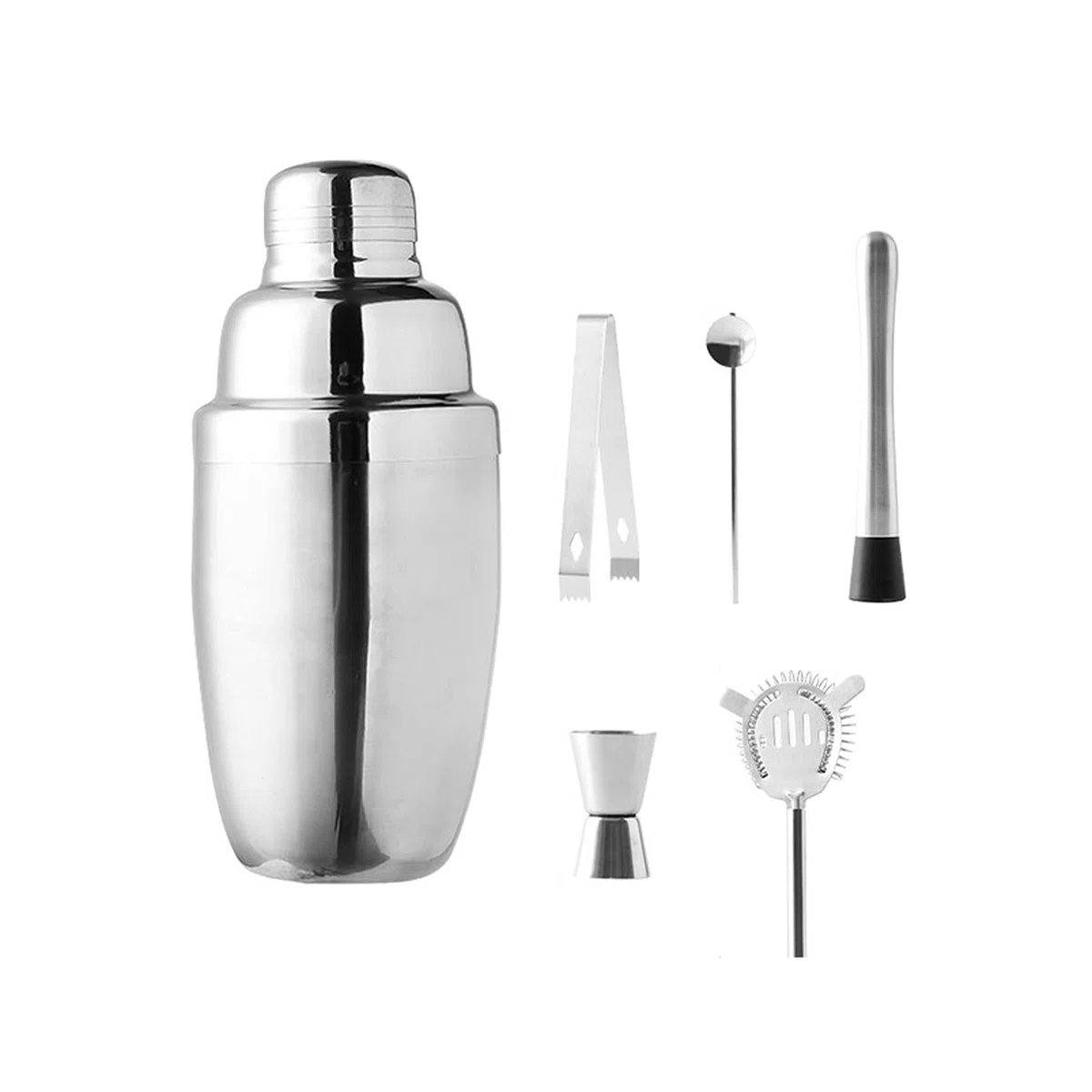 Juego de Coctelera Conjunto de mezclador de bebidas con conjunto de cócteles de cóctel para mezcla de bebidas-Herramientas de barras:palitos de paletas Palras de nadador Pasta de hielo Pinzas de hielo