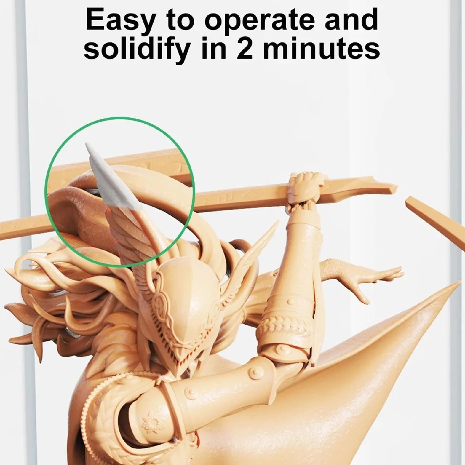 Sxhlseller Putty de Curado UV para Reparación de Impresión 3D - Curado Rápido, Uso Múltiple, Dureza Alta - 50 G de Compuesto de Relleno de de Luz