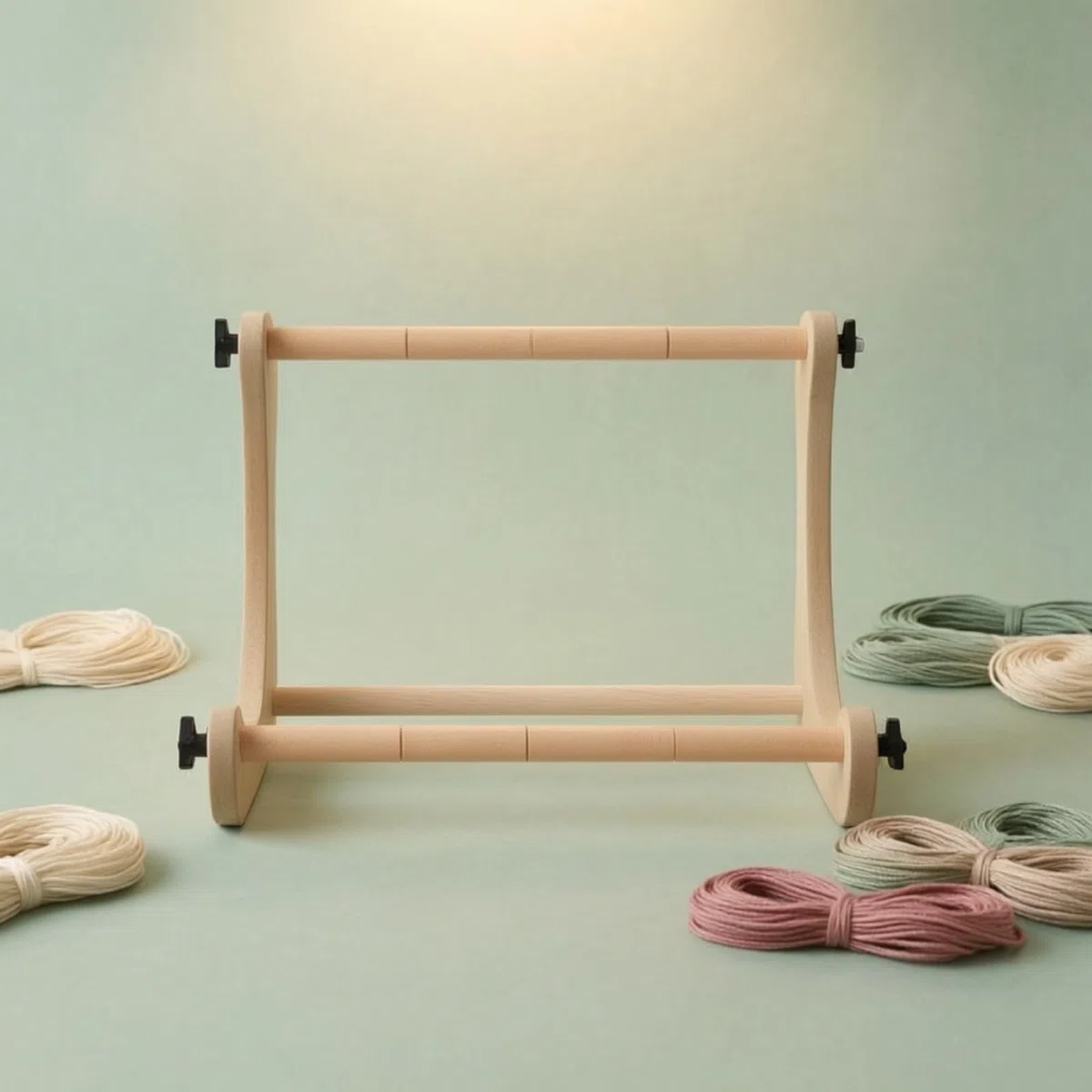 PETSOLA Bastidor de Bordado Ajustable Bastidor Marco Soporte Regulable Mesa Madera de con Estructura Lateral Curva y Estabilidad Firme Adecuado para Bordado Taller Estudio