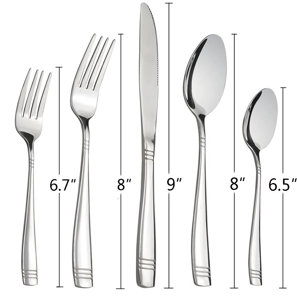 obston 80-piece cubiertes Set Acero Inoxidable, servicio para 16