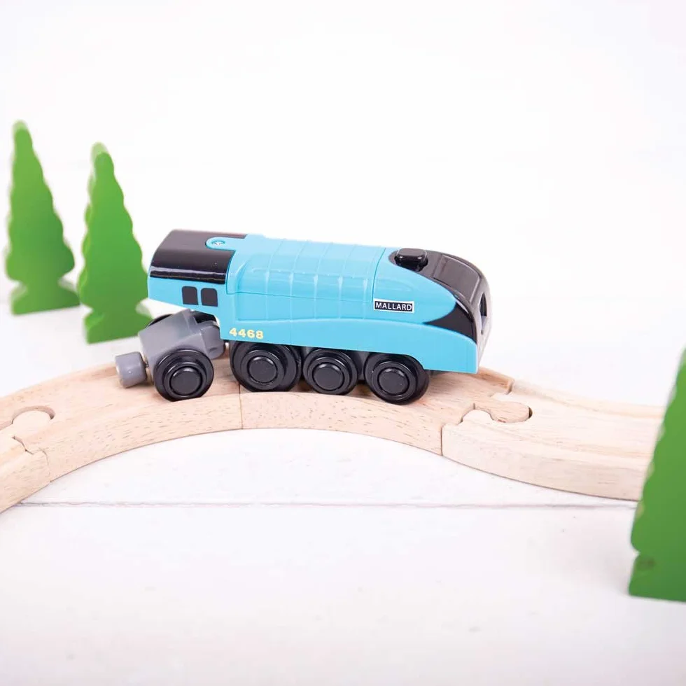 Bigjigs Rail Locomotora Mallard a Pilas