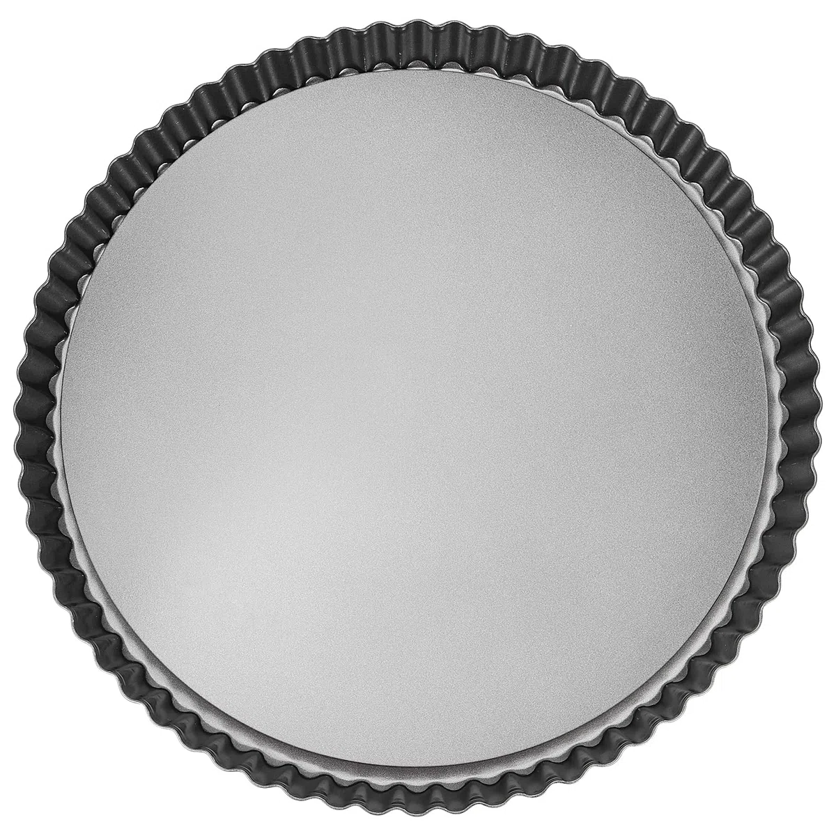 HAKZEON - Juego de 3 Moldes de Tarta de Quiche, 10 Pulgadas Pan Molde Redondas, con Antiadherente Base Desmontable para Crear Pasteles y Tartas de Frutas