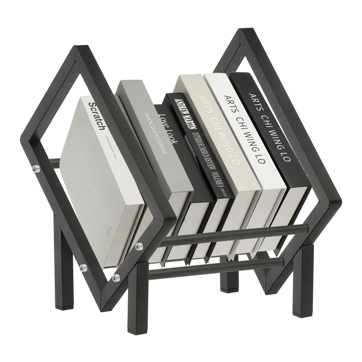 PATIKIL 11.8" Estante De Mesa, Estante De Escritorio Pequeño Estante De Libros De Acero Inoxidable Organizador De Almacenamiento De Libros para Escritorio Libros Soporte, Negro