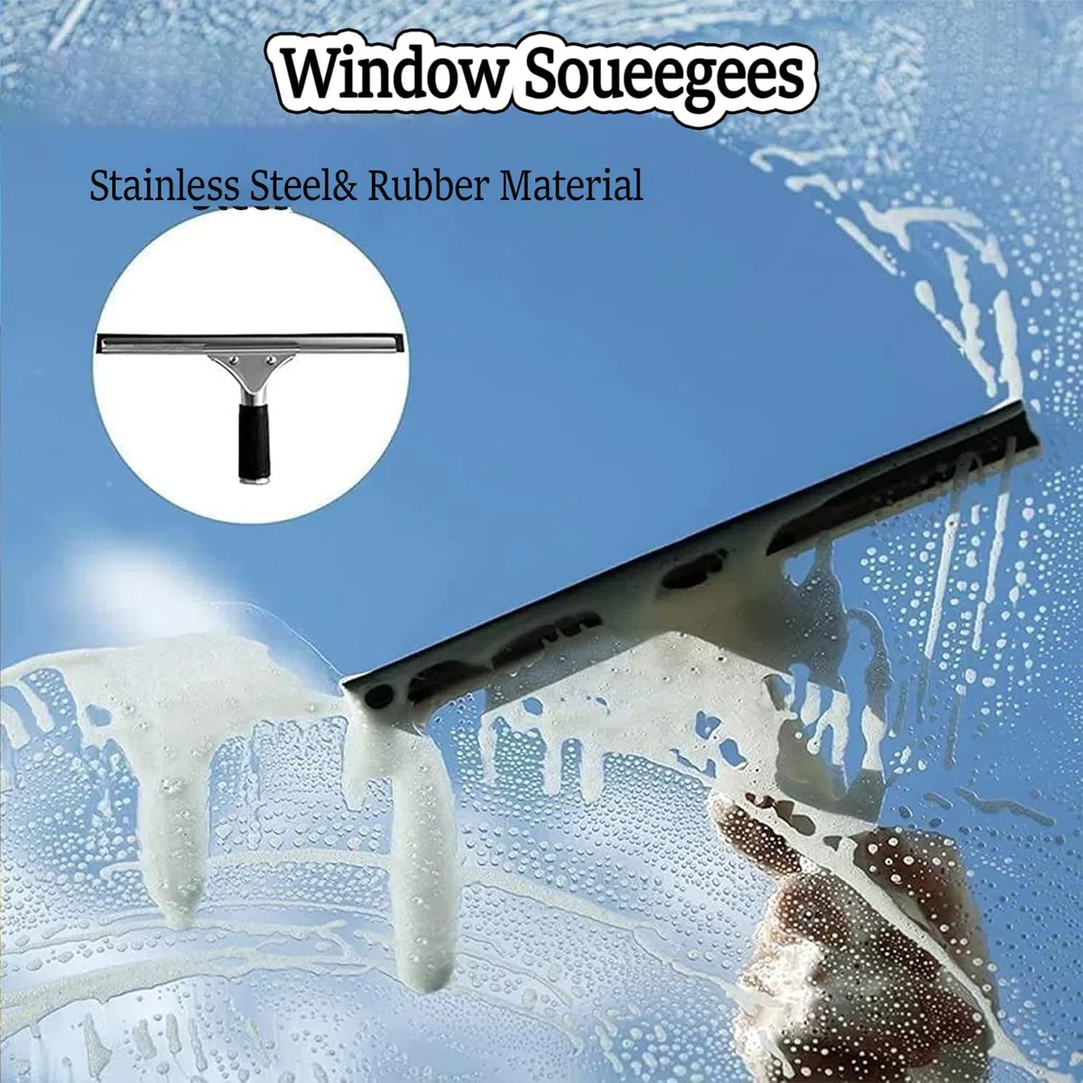 Kit de limpiador de ventanas telescópico, cepillo de limpieza de paneles fotovoltaicos, sistema de poste alimentado por agua, cabezal de cepillo de 35 cm con escobilla de goma, alcance de 12 m para