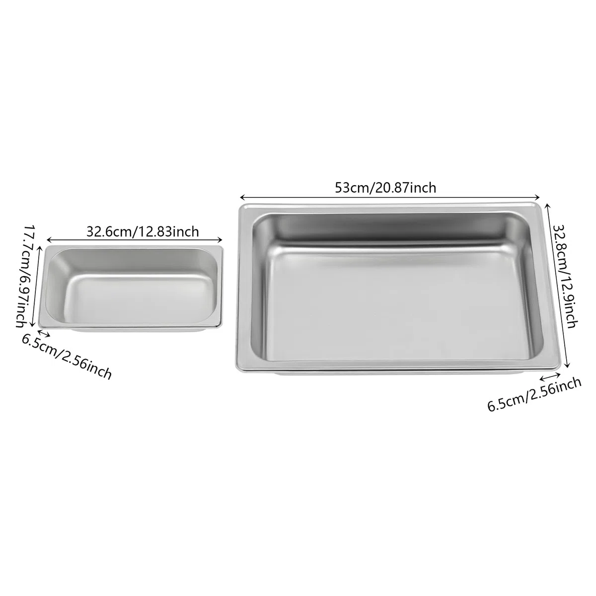 Chafing Dish - Calentador de alimentos de acero inoxidable de 5 litros con tapa, calentador de buffet, accesorio para catering, buffet y fiestas (3 recipientes de 1/3 GN)