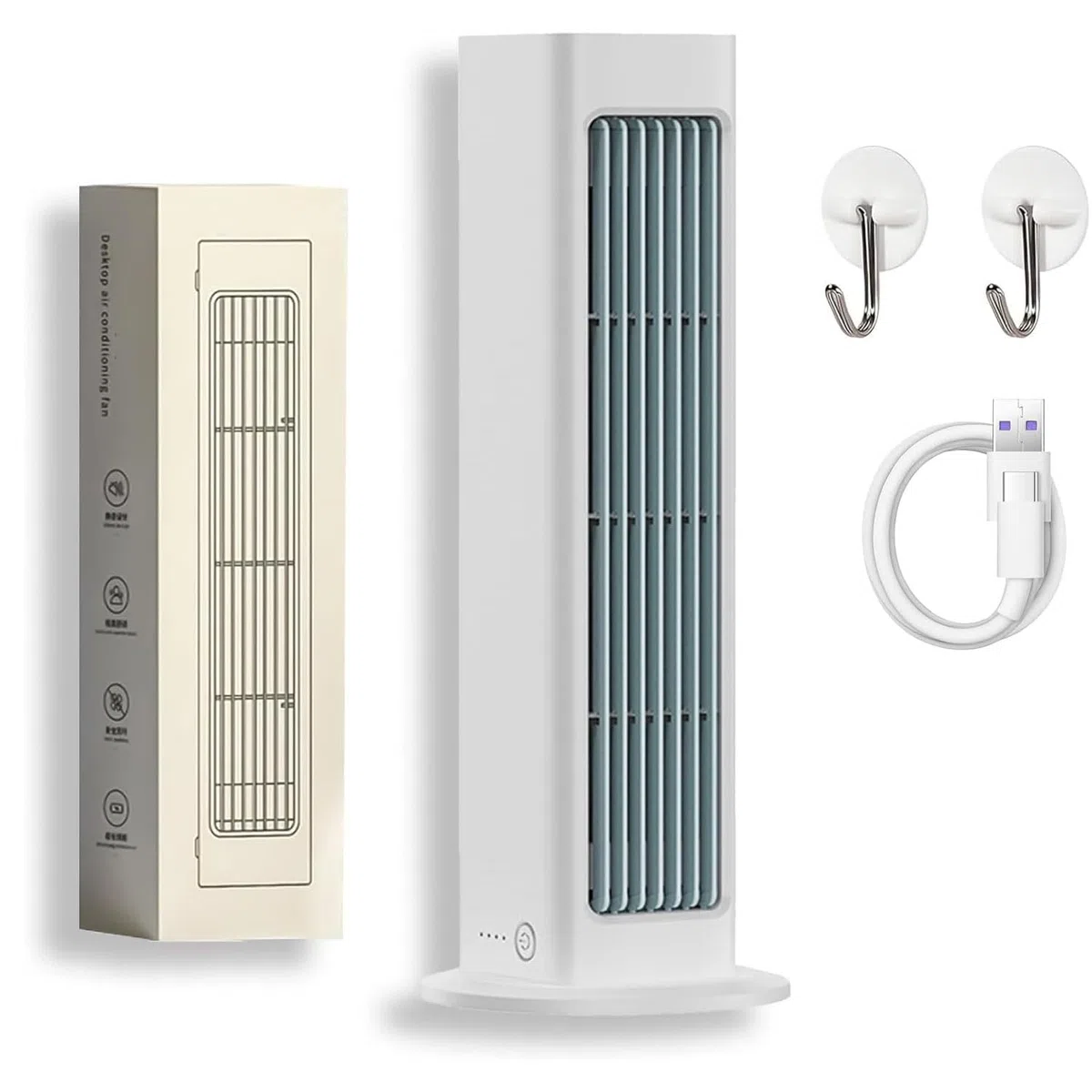 CoolBreeze Pro 2.0 Portable Air Conditioner Fan – Wireless Bladeless Design(1 PCS White)