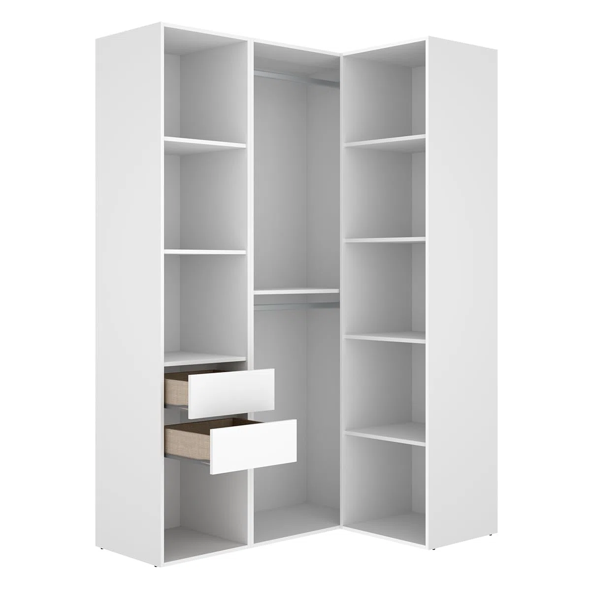 DEKIT Grupo RIMOBEL-Conjunto Armario-VESTIDOR Rincon con Trasera Reversible
