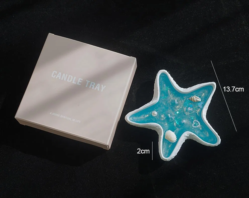 2 velas con forma de estrella de mar, velas perfumadas de soja inspiradas en el océano, velas decorativas estéticas costeras para el hogar, baño y regalo (estrella de mar)