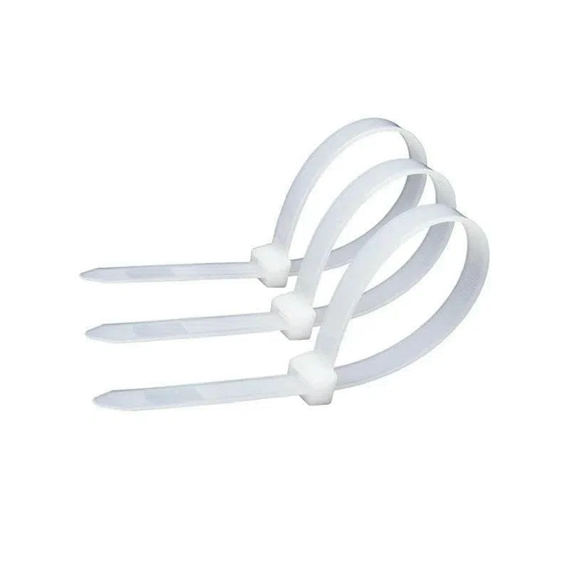 Bridas de nailon grandes, blancas, autoblocantes, de alta resistencia, para sujeción industrial (250/500 unidades), 5 x 350 mm, 8 x 400 mm (paquete de 10).