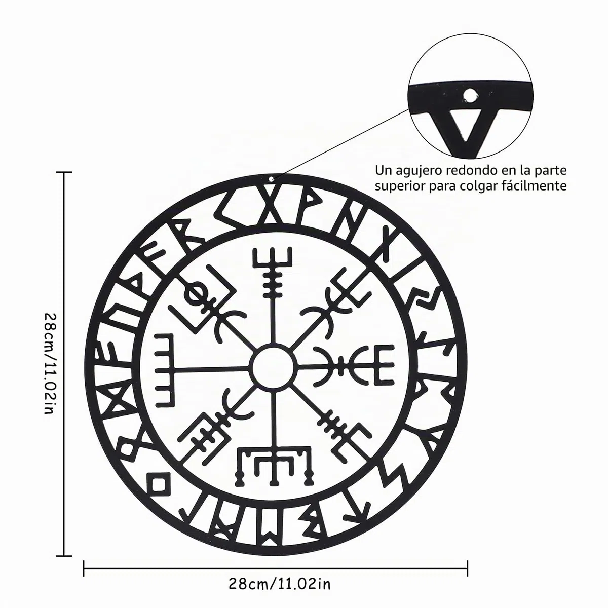 TUHNHGD Vikingo Decoracion Pared Metal, Decoracion De Pared, Pared Decoracion, Arte De Pared De Metal, Runas Vikingas, Escultura Decorativa (Viking 2pcs)