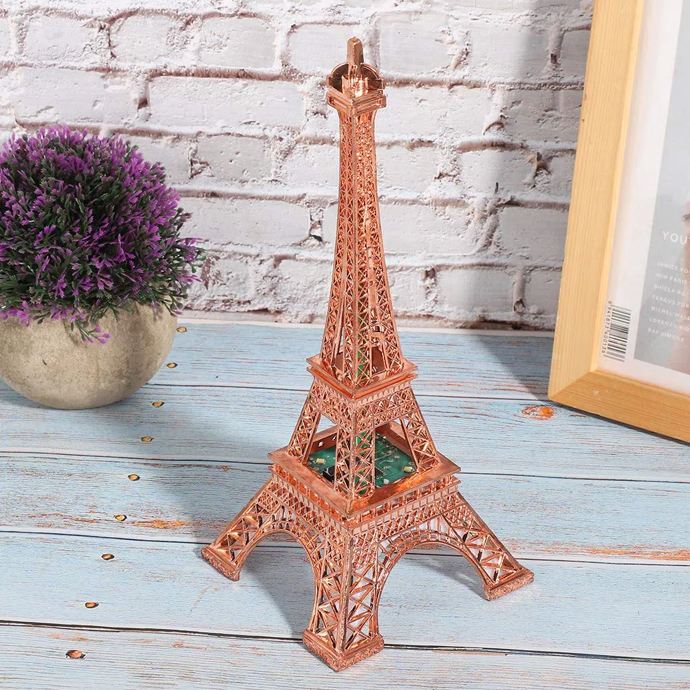 Réplicas De La Torre Eiffel, Lampe De La Tour Eiffel, Luces De Pared, Torre De Luz LED Luminosa Hermosa Decoración del Hogar Modelo De Metal Artesanía Regalo Ornamento
