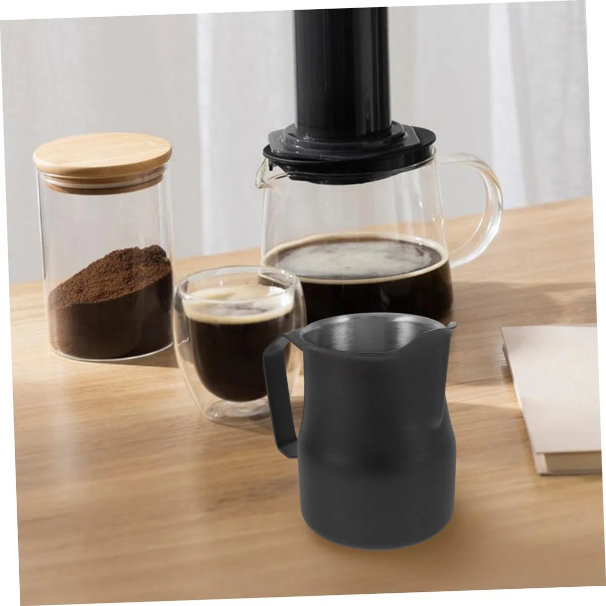 Taza De Café Latte Art Para Hacer Espresso Jarra De Acero Inoxidable Para Espumar Leche Práctica Para Café Casa o Cafetería