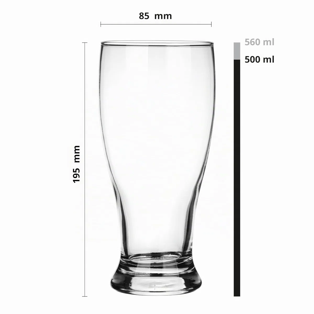 Glasmark Krosno Conjunto De Vasos De Cerveza Juego De Cerveza 6X0,5L Jarra Artesanal