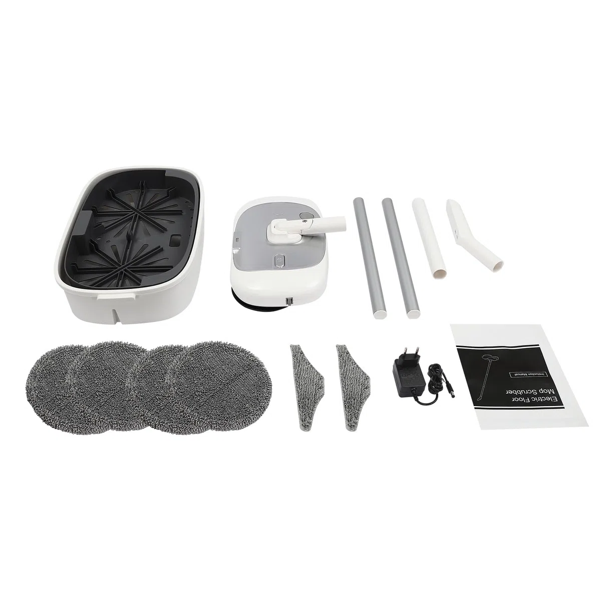 Fregona Eléctrica Inalámbrica, Limpieza Casa, Fregona Automática Suelo, Escoba Potente Batería, Bajo Ruido, Spray Agua, Luz LED, Cocina Sala Dormitorio, Independiente, 40W, Cubo 5L