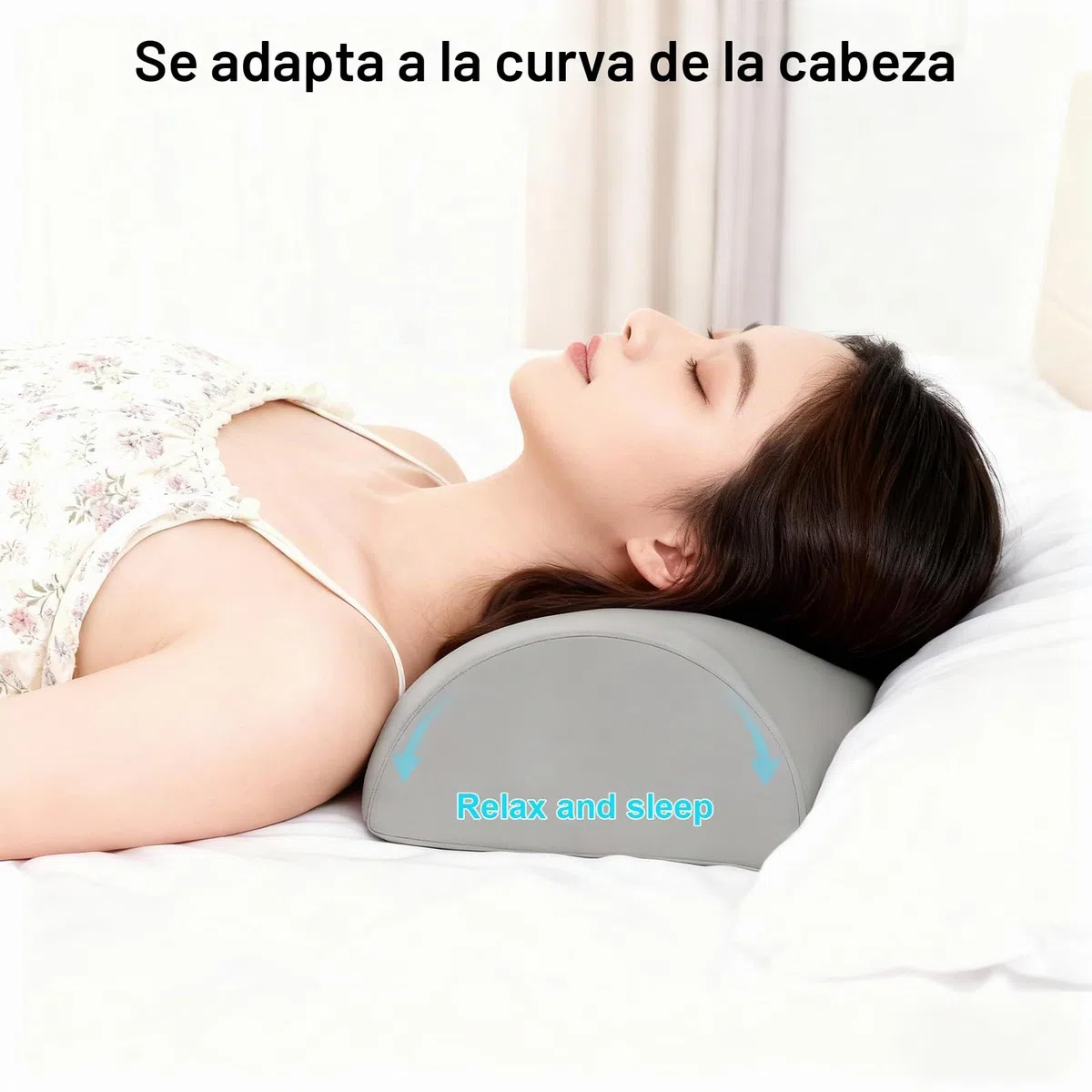 Almohada Piernas Dormir, Almohada Rodillas para Dormir en Forma de Media Luna, de Memory Foam, Alivia el Dolor de Espalda y Caderas, Ideal para Dormir de Lado y para Fisioterapia