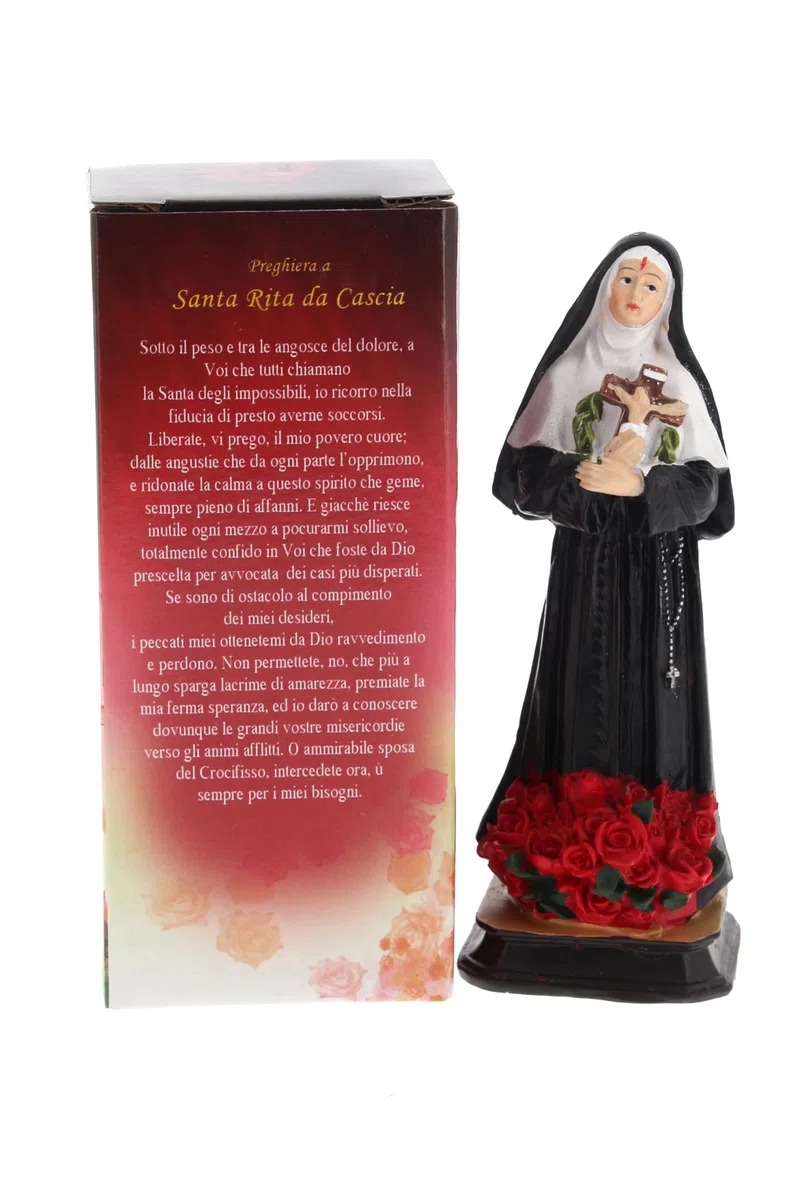 SHALOM - Estatua de Santa Rita, de resina, altura 13,5 cm