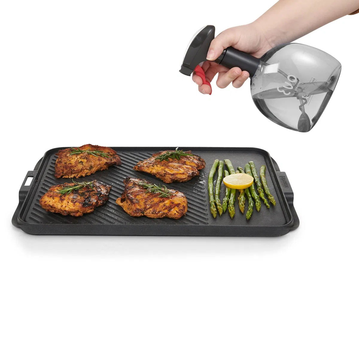 Evo Oil Sprayer Original, sin aerosol para aceituna, aceites de cocina y vinagres, carbón, capacidad de 18 onzas