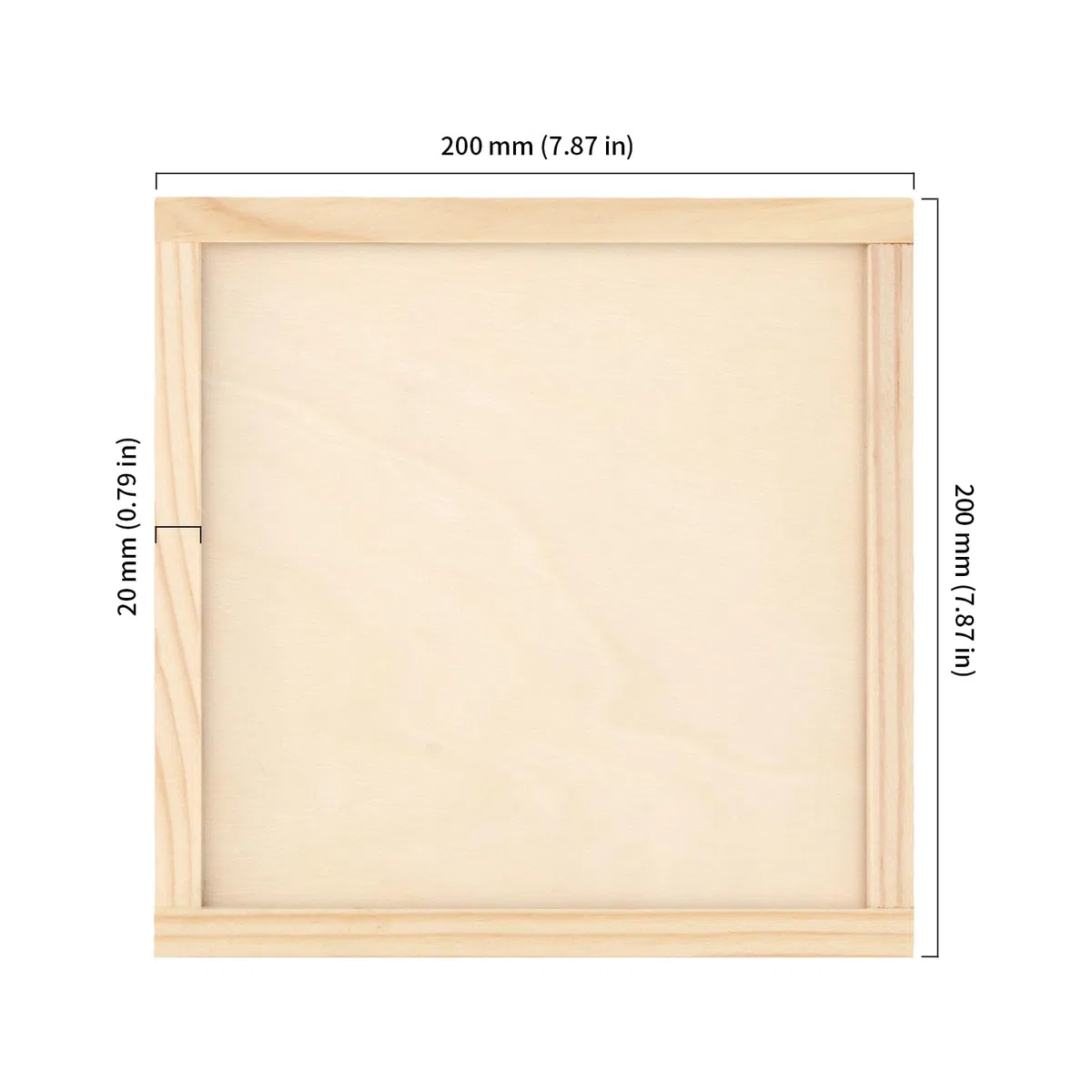 15 unidades de lienzo de madera cuadradas de 20 x 20 cm, tableros de lienzo, tableros de madera, tableros de madera sin pintar, tablas de madera para pintar, dibujar, manualidades
