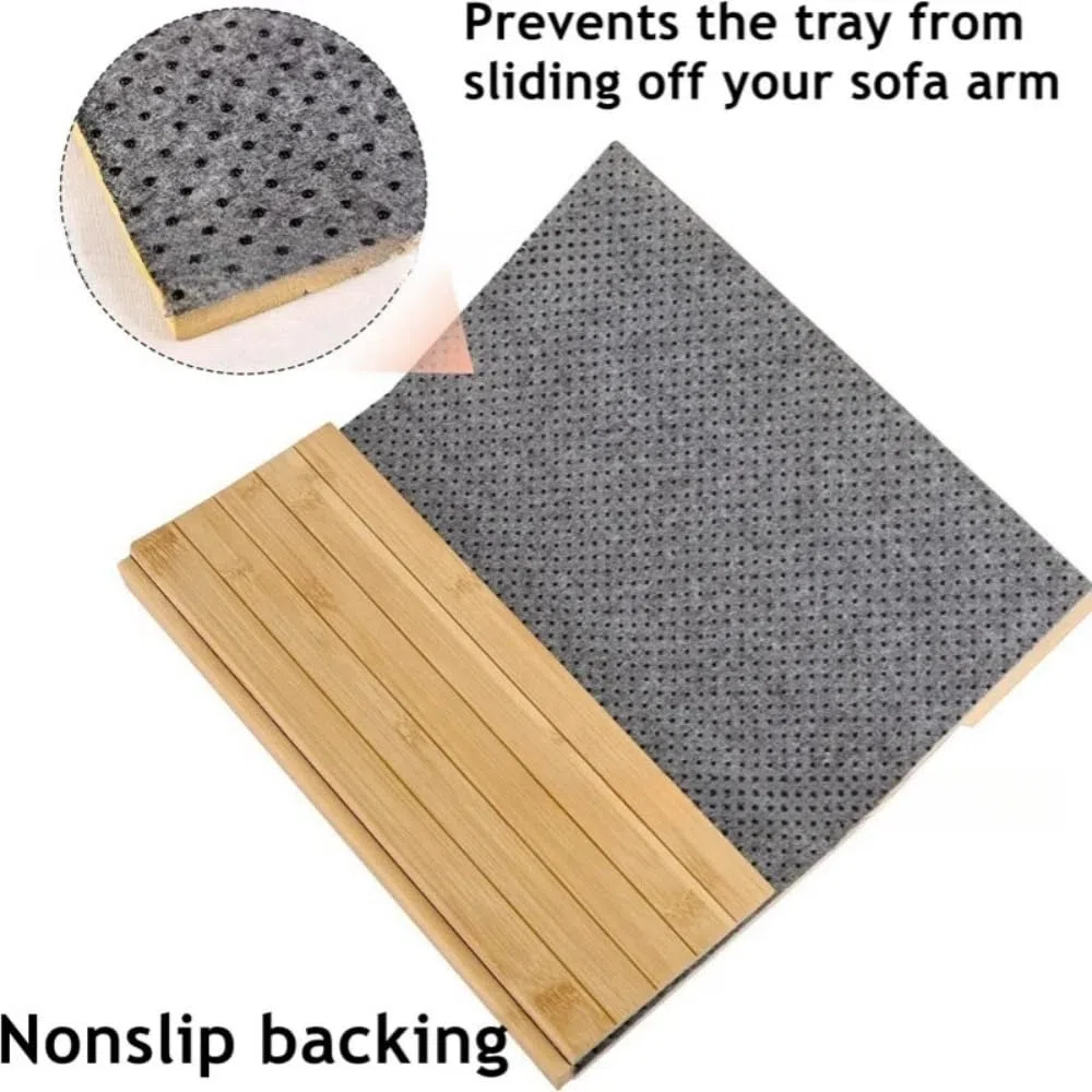 Bandeja Para Reposabrazos De Sofá, Mesa Plegable De Madera, Ecológica, Portavasos, Mesa Con Reposabrazos Para Bebidas Y Refrigerios.