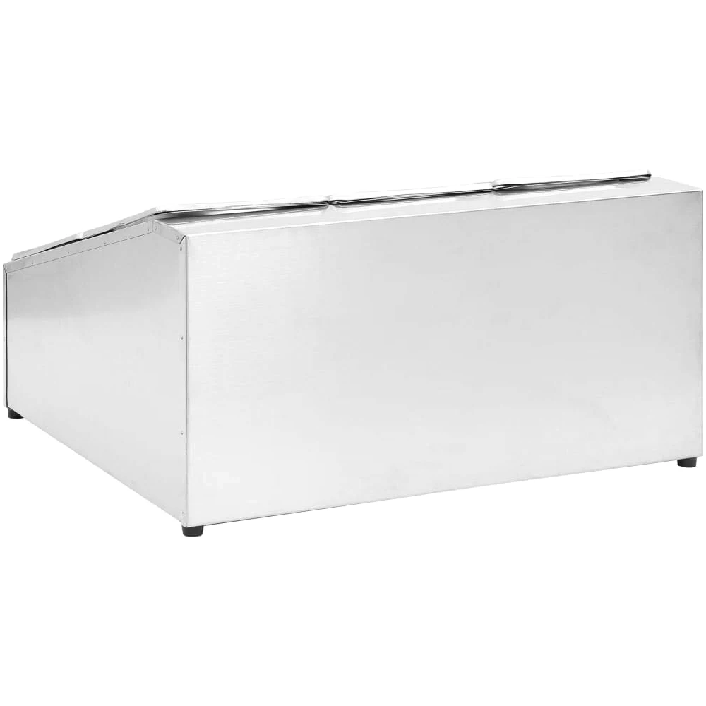 Homgoday Soporte de Bandejas Gastronorm Doble Fila - Acero Inoxidable, 6 Contenedores GN 1/6, Apto Lavavajillas