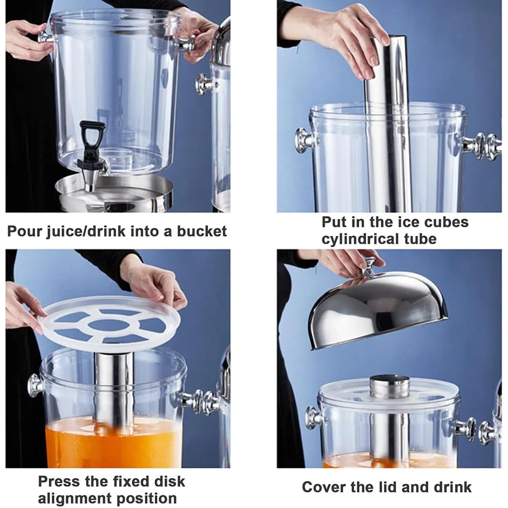 Dispensador de bebidas – Dispensador de bebidas de gran capacidad para eventos, ideal para limonada, té, café, leche y almacenamiento de agua