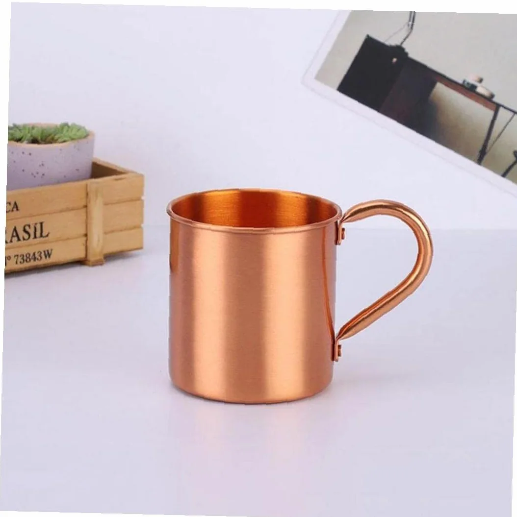 zalati Moscow Mule - Taza de cobre puro sin forro interior para cócteles, café, cerveza, leche y agua