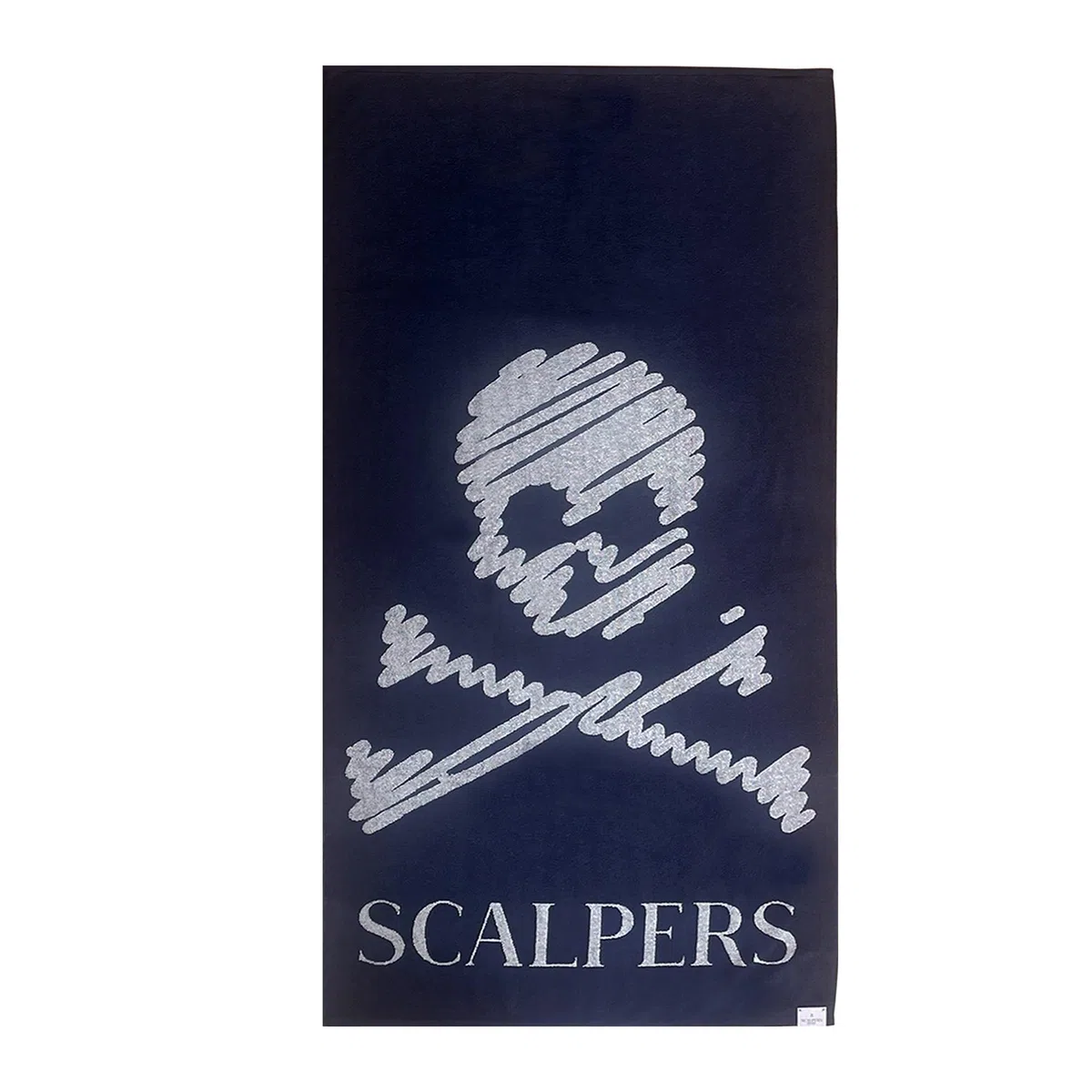 Scalpers Toalla de Playa 90x180cm 100% Algodón 500GSM Azul Marino con Logo Home