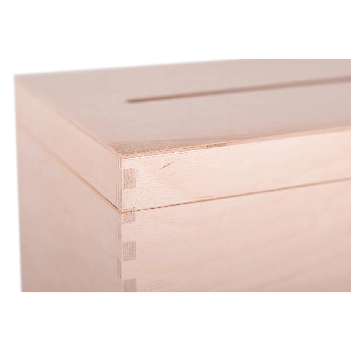 Caja de tarjetas de boda de madera sin terminar, decoración, organización, gran artesanía de madera natural, decoración rústica del hogar, recuerdo, pecho 29 x 25 x 15 cm.