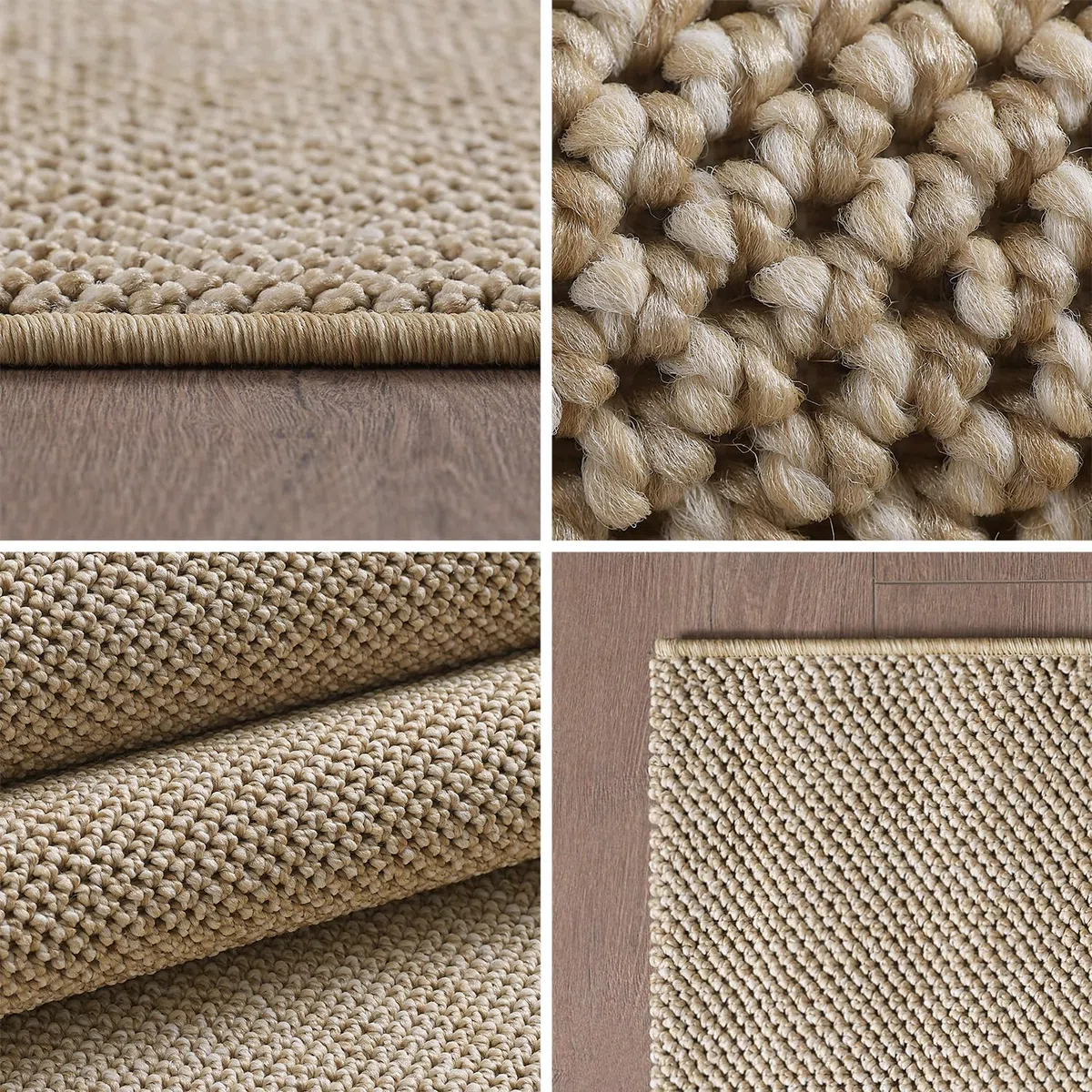 HomebyHome Alfombra 140x200 cm Beige, Bouclé Suave Lisa, Fácil de Cuidar y Moderna, para Salón Dormitorio o Habitación de Invitados