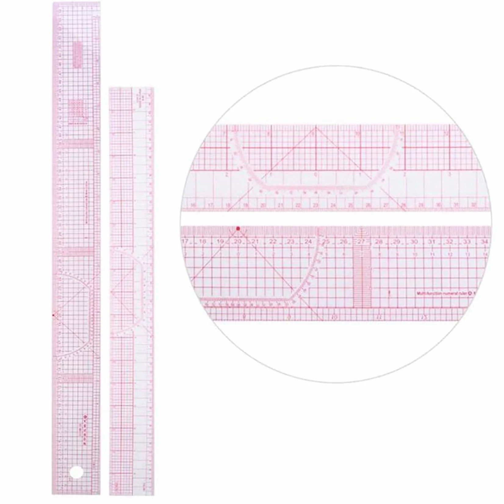 Regla de Costura Francesa, Juego de Alfombrilla de Corte con Regla Curvada, de Yardstick, Regla de Cuchillo de Corte Curvo Francés, Herramienta de Costura, 26 Uds.